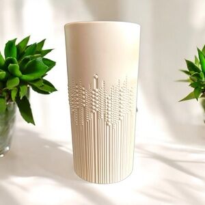 Vintage MCM Rosenthal Studio White Porcelain Vase Tapio Wirkkala Pearl Drop